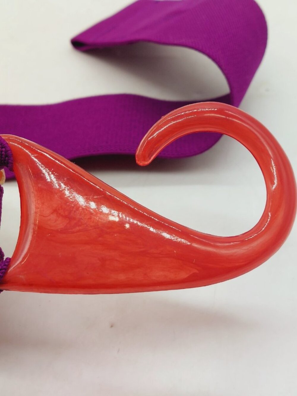 Vintage Womens Purple Elastic Belt Pink Plastic Buckle - Picture 6 of 8